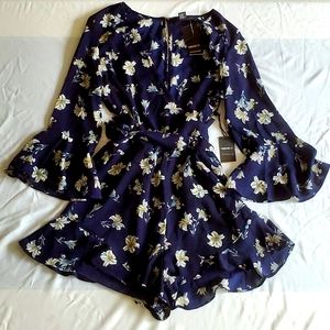 Floral Wrap-tie Jumpsuit